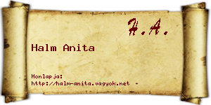 Halm Anita névjegykártya